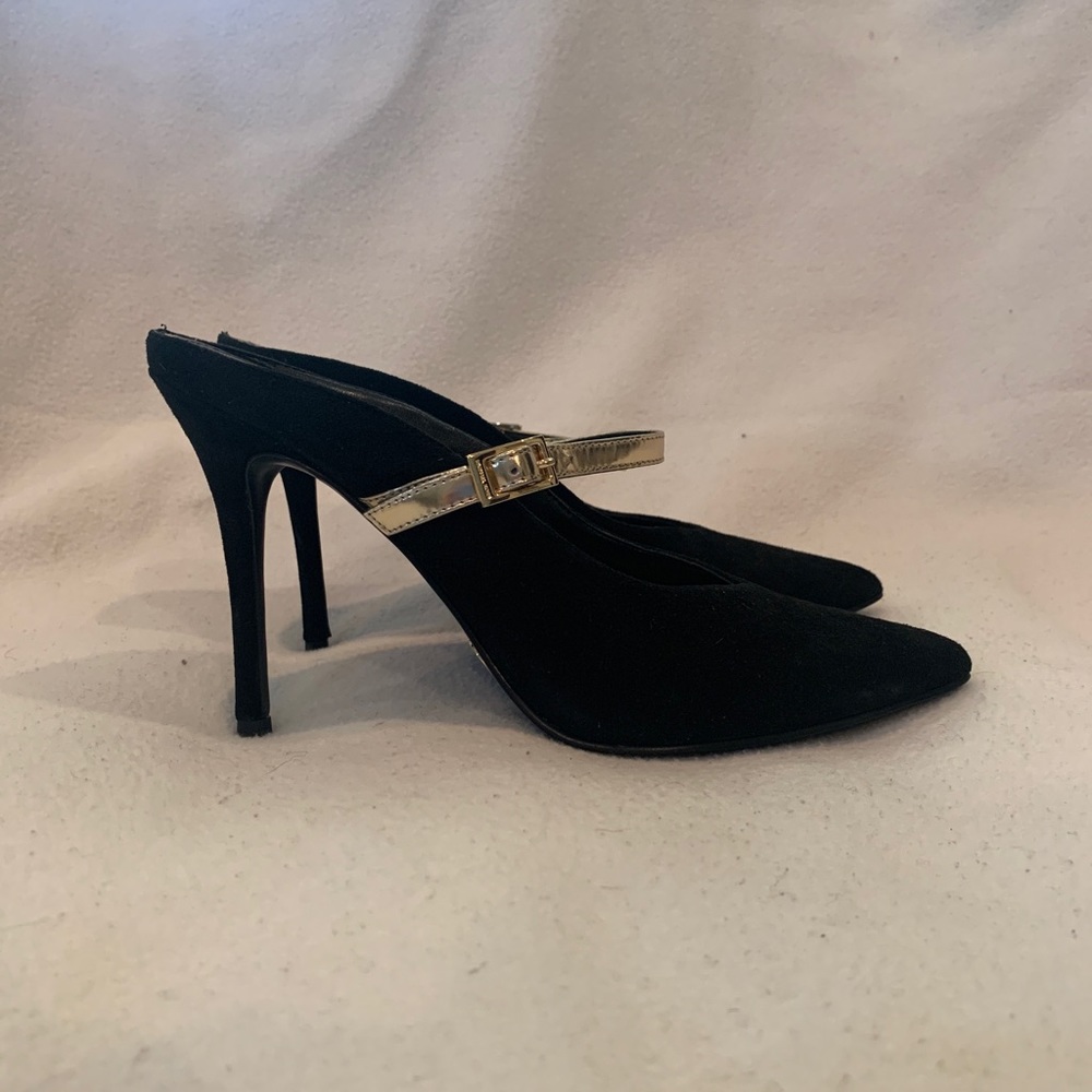 Michael Kors suede mule heels